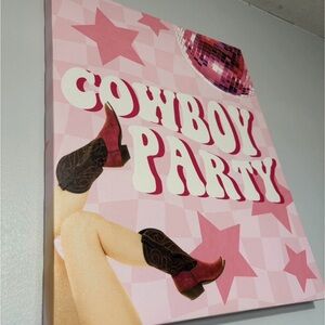 Disco Cowgirl Canvas Wall Art